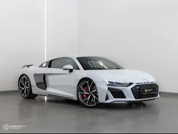  Audi  R8  V10  2023  Automatic  7,050 Km  10 Cylinder  All Wheel Drive (AWD)  Coupe / Sport  White  With Warranty