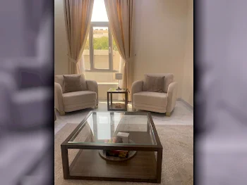 Sofas, Couches & Chairs Home Center  Two Single-arm Chairs with Side Table  - Fabric  - Beige  - With Table  and Side Tables