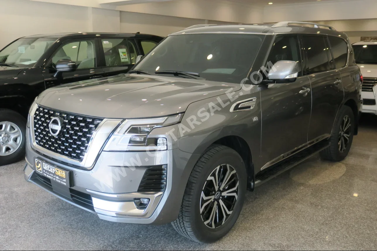 Nissan  Patrol  Titanium  2023  Automatic  11,000 Km  8 Cylinder  Four Wheel Drive (4WD)  SUV  Gray  With Warranty