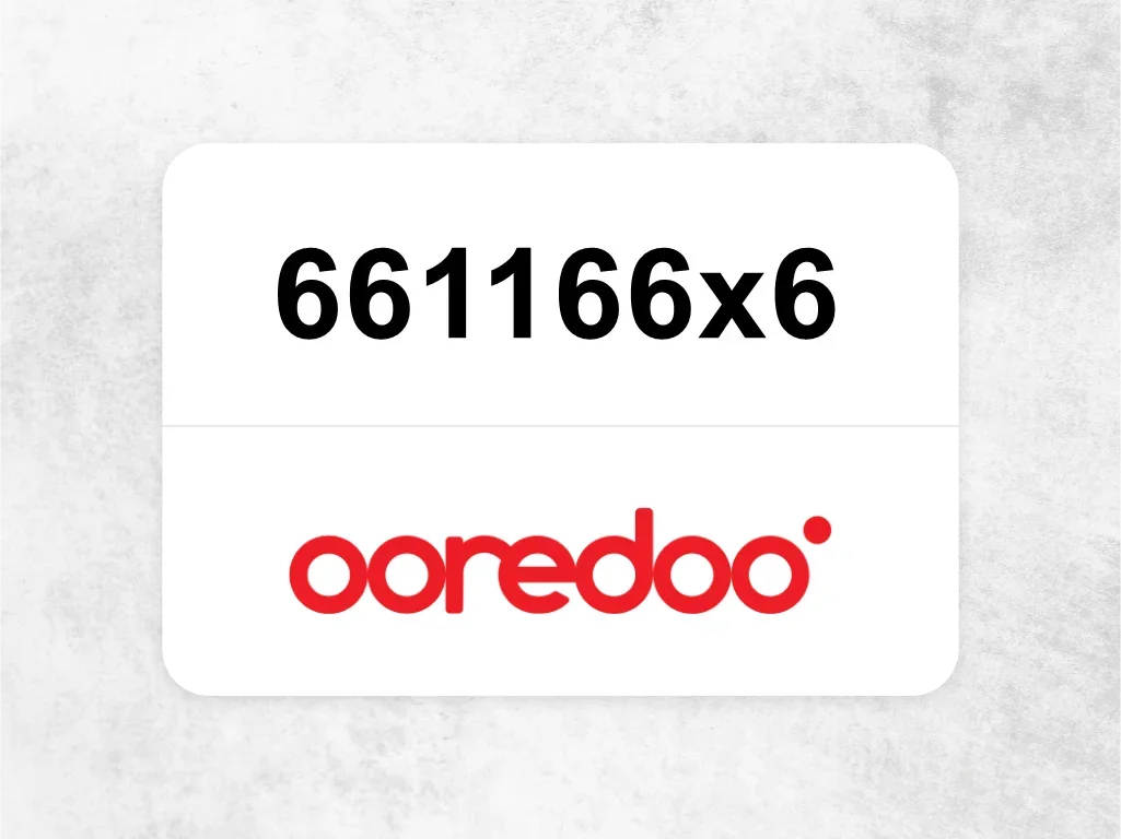 Ooredoo Mobile Phone  661166x6