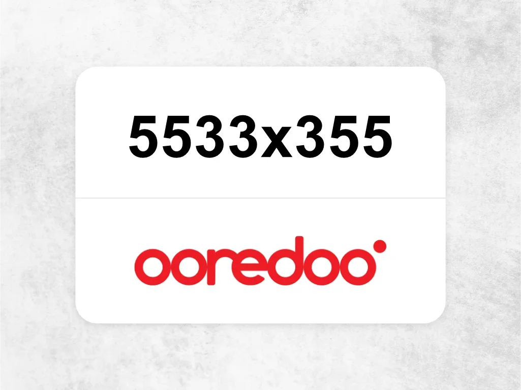 Ooredoo Mobile Phone  5533x355