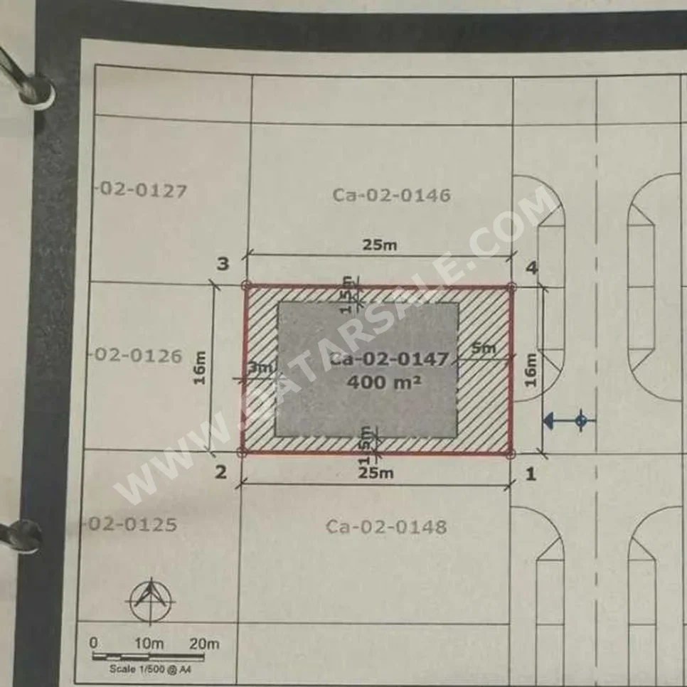 Lands For Sale in Lusail  -Area Size 400 Square Meter