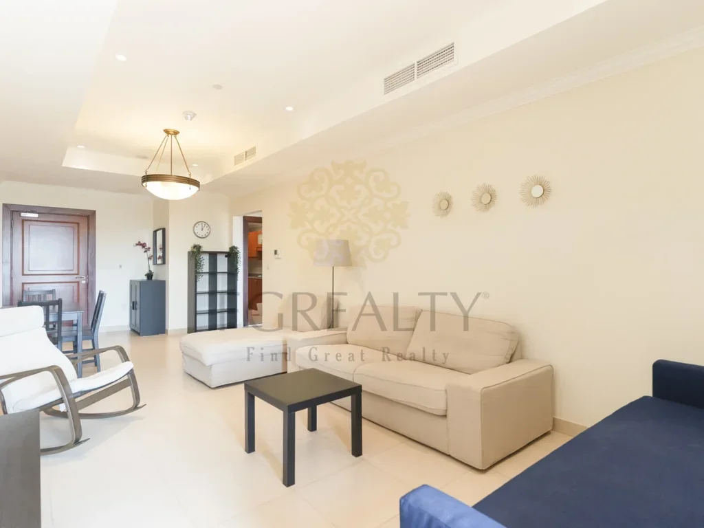 1 Bedrooms  Apartment  For Rent  in Doha -  The Pearl  Fully Furnished