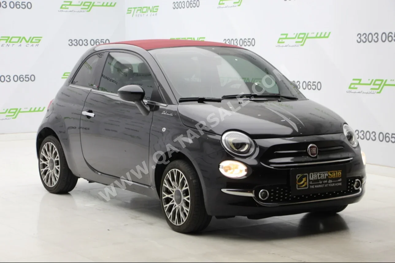 Fiat  500  2023  Automatic  33,600 Km  4 Cylinder  Front Wheel Drive (FWD)  Convertible  Black and Red  With Warranty