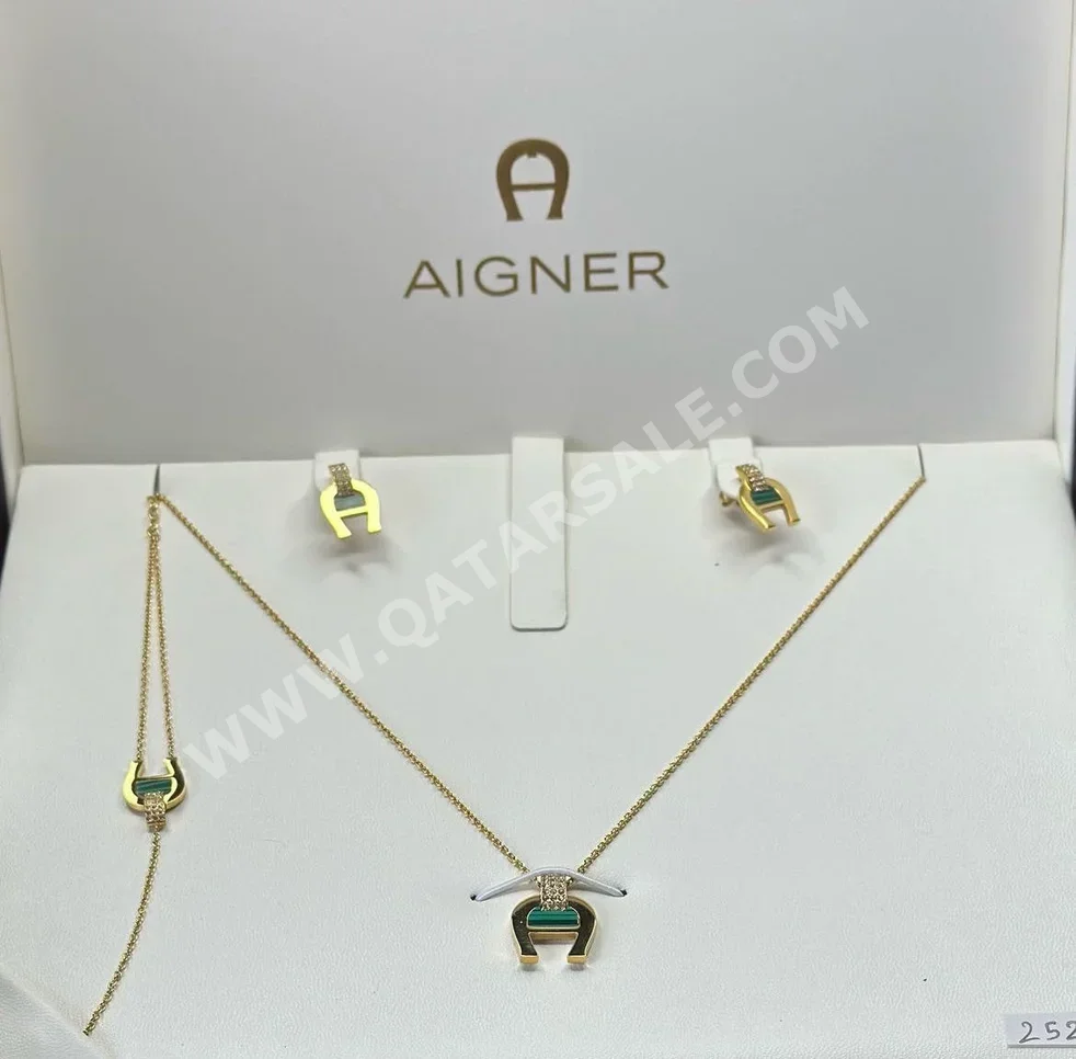 Gold Set  Woman  White Gold  9k