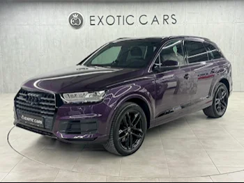 Audi  Q7  45 TFSI Quattro  2019  Automatic  77,000 Km  4 Cylinder  All Wheel Drive (AWD)  SUV  Violet  With Warranty