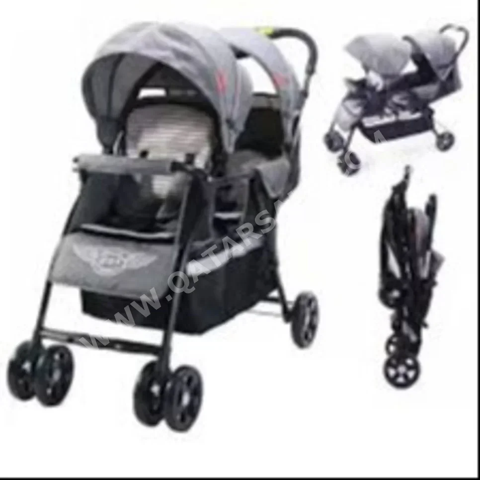 Kids Strollers Double Stroller  Gray  0-3 Years  30 Kg  Warranty