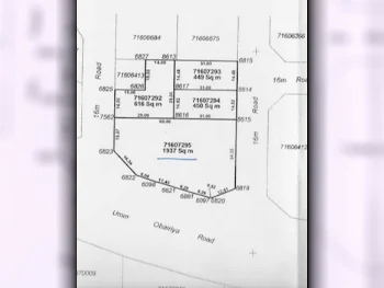 Lands For Sale in Umm Salal  - Umm Ebairiya  -Area Size 1٬937 Square Meter