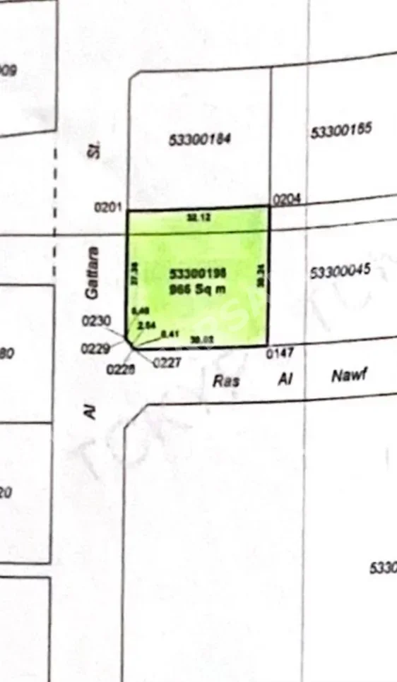 Lands For Sale in Al Rayyan  - New Al Rayyan  -Area Size 966 Square Meter