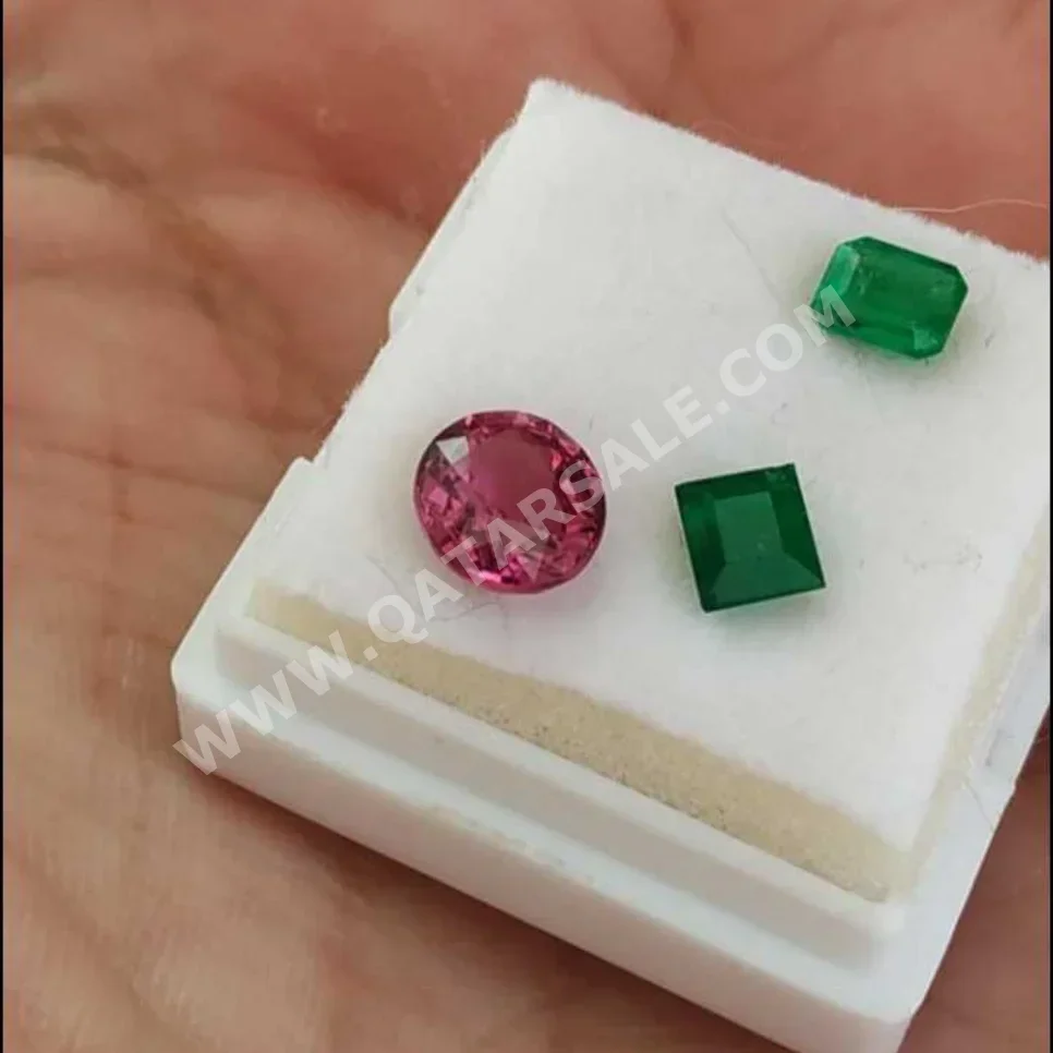 Gemstones Green Emerald  281 Carat  Cushion  VS1