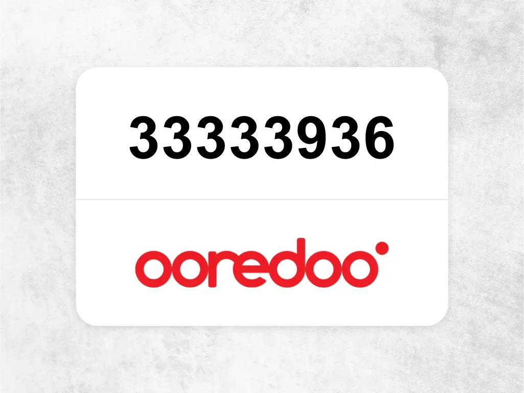 Ooredoo Mobile Phone  33333936