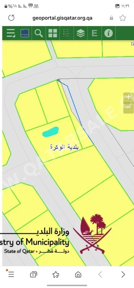 Lands For Sale in Al Wakrah  - Al Wakrah  -Area Size 922 Square Meter