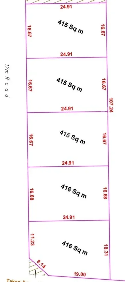 Lands For Sale in Doha  - Old Airport  -Area Size 415 Square Meter