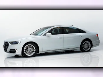 Audi  A8  2019  Automatic  55,000 Km  6 Cylinder  All Wheel Drive (AWD)  Sedan  White  With Warranty