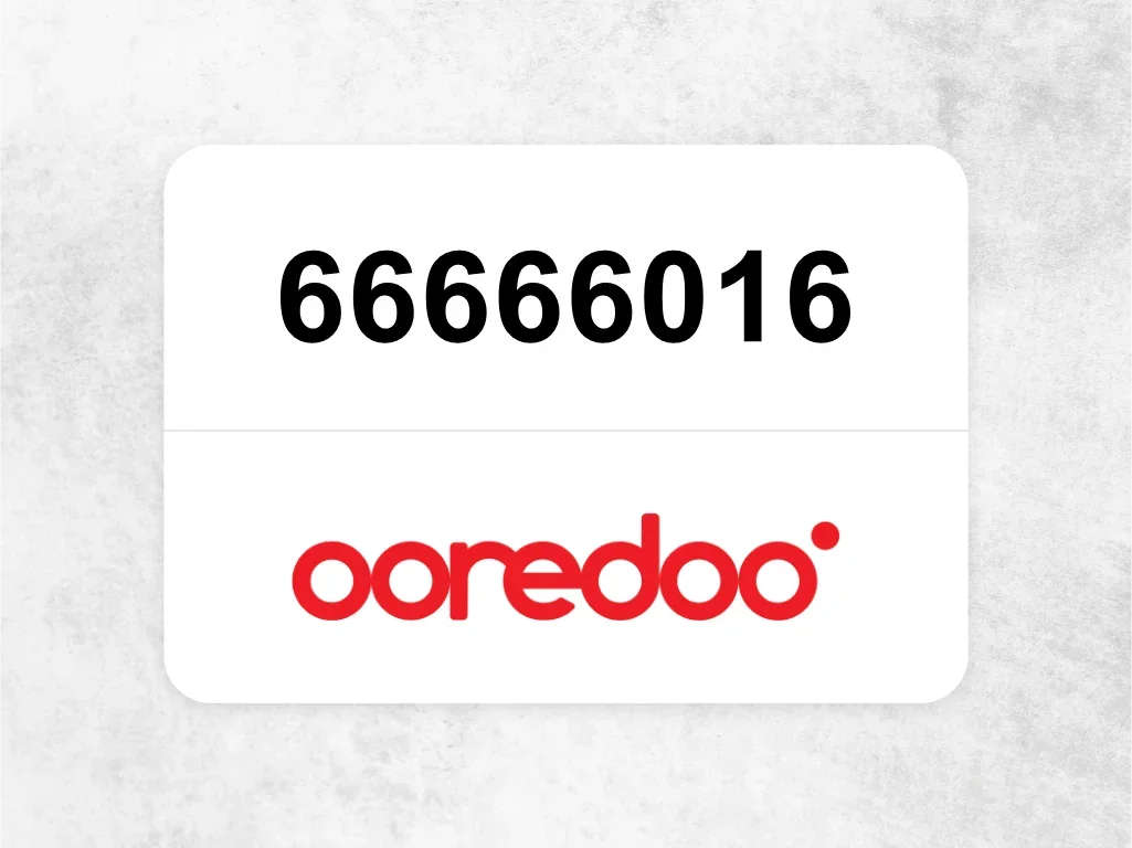 Ooredoo Mobile Phone  66666016