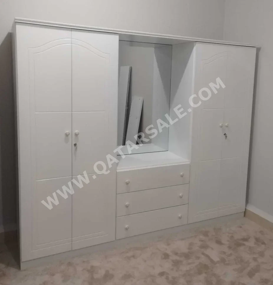 Wardrobes & Dressers Doha Furniture White Qatar 2022 Normal Door 3