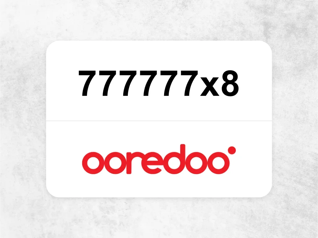 Ooredoo Mobile Phone  777777x8