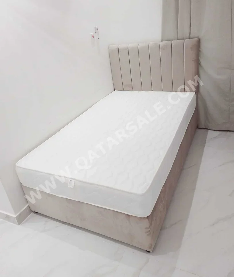 Beds - Single  - Yellow  - Mattress Included  - With Bedside Table