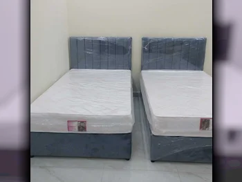 Beds - Single  - Gray  - Mattress Included  - With Bedside Table