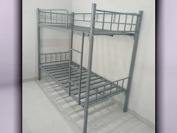 Beds - Double bunk  - Gray  - Mattress Included  - With Bedside Table