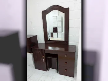 Wardrobes & Dressers - Doha Furniture  - Dressing Table, Mirror, Chair & 2 Shelving Units  - Brown