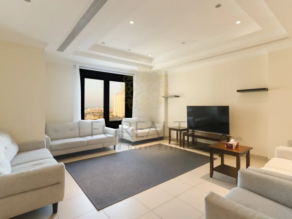 1 Bedrooms  Apartment  For Rent  in Doha -  The Pearl  Fully Furnished