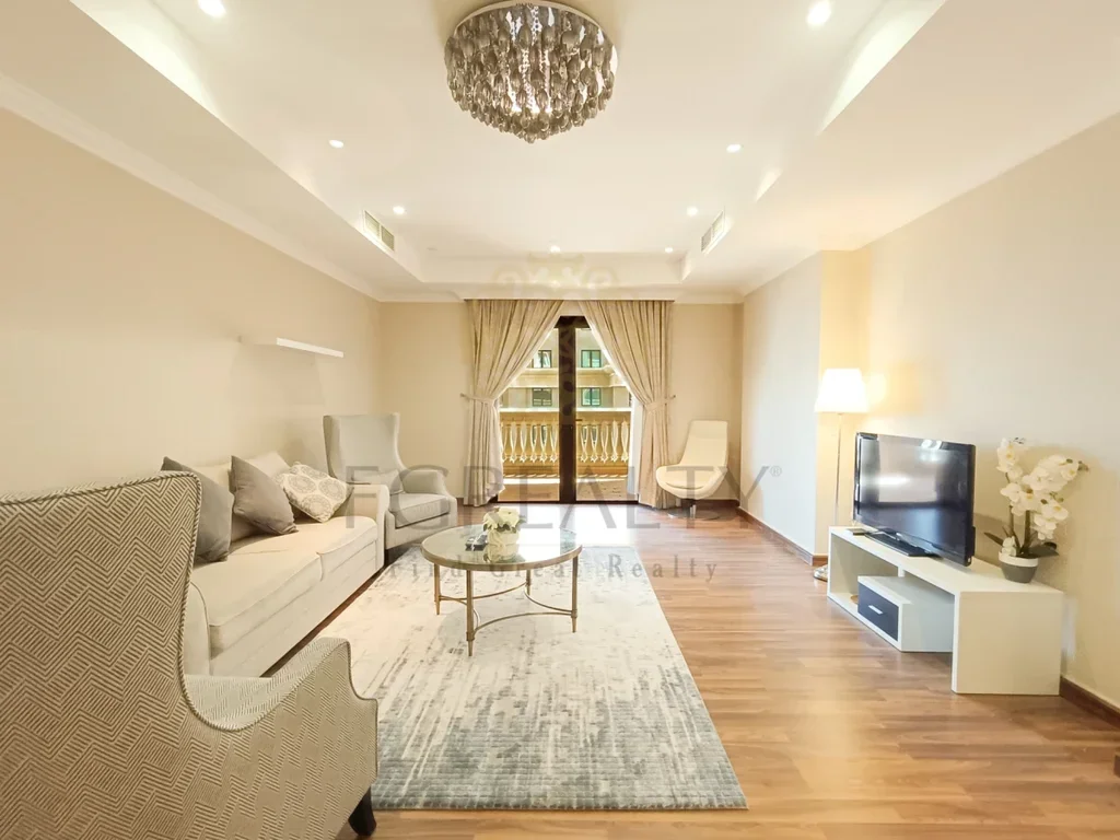 1 Bedrooms  Apartment  For Rent  in Doha -  The Pearl  Fully Furnished