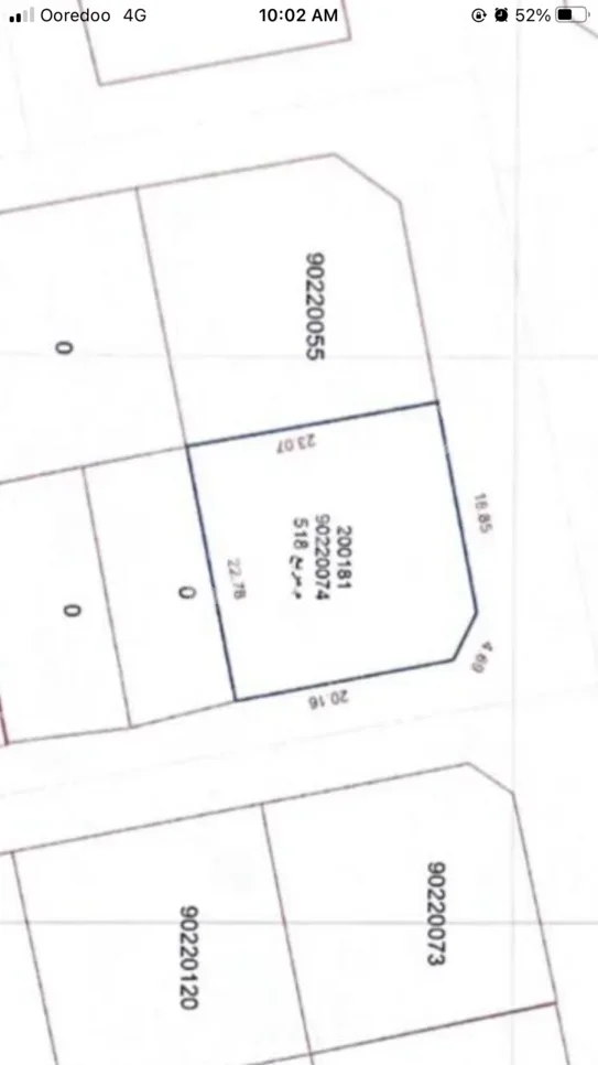 اراضي للبيع في الوكرة  - الوكرة  -المساحة 518 متر مربع