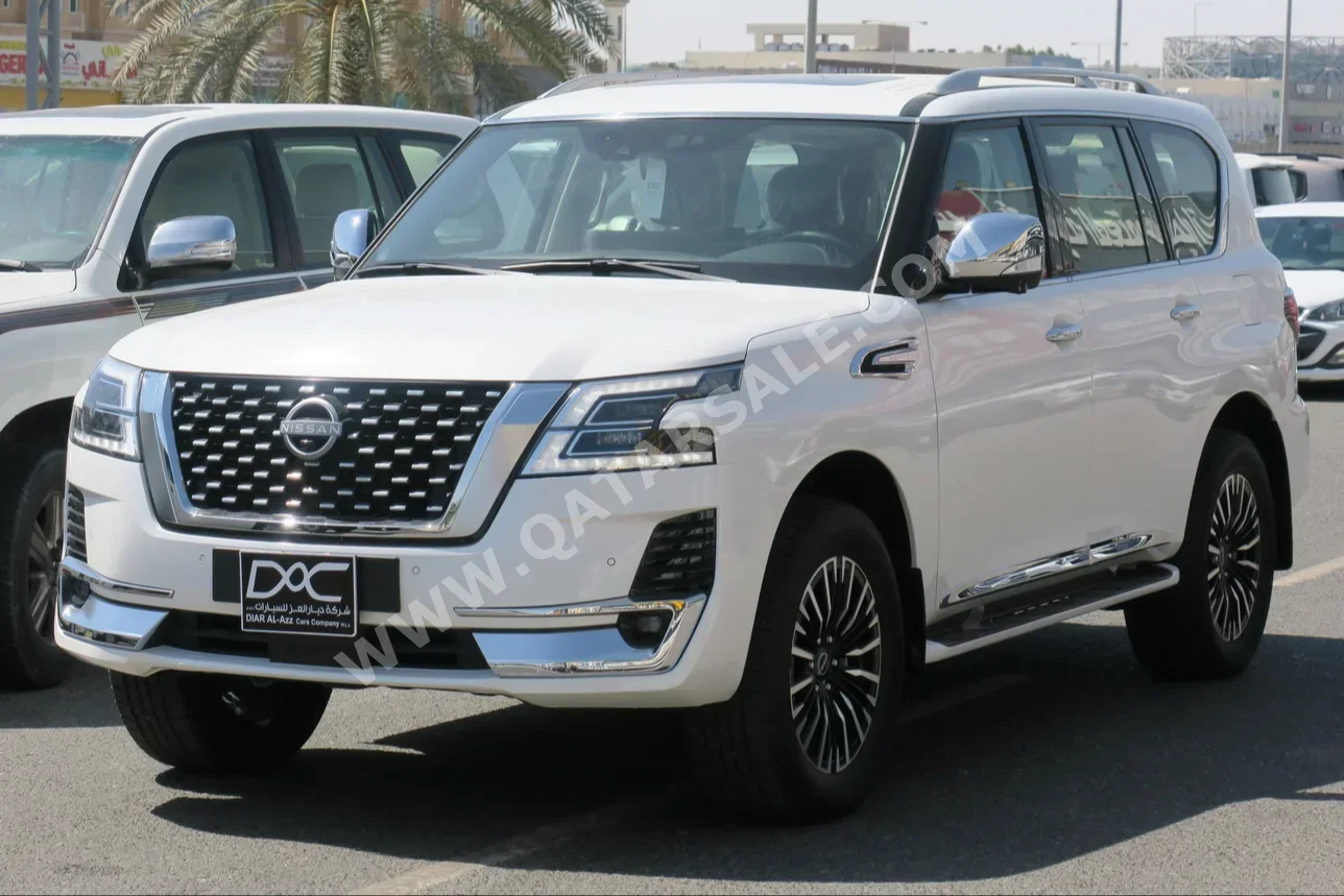 Nissan  Patrol  Platinum  2023  Automatic  0 Km  6 Cylinder  Four Wheel Drive (4WD)  SUV  White  With Warranty