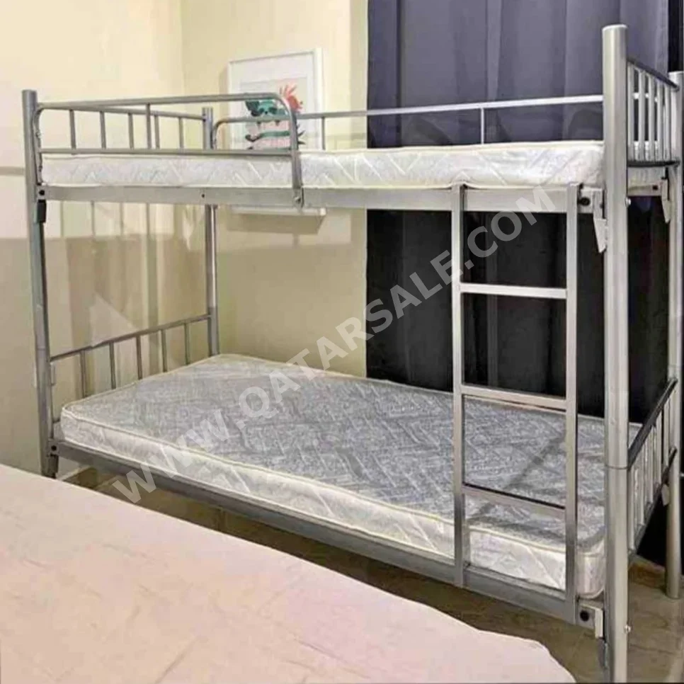 Beds - Lifestyle  - Single  - Gray  - Mattress Included