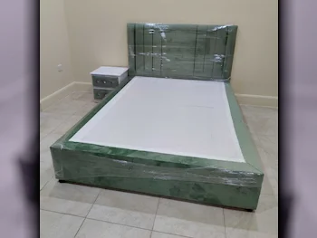 Beds - Lifestyle  - Queen  - Green  - Mattress Included  - With Bedside Table