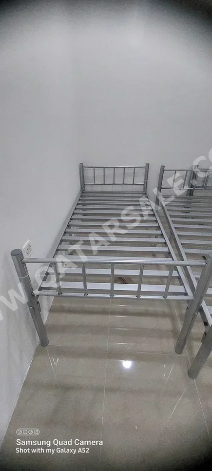 Beds - Lifestyle  - Single  - Gray  - Mattress Included