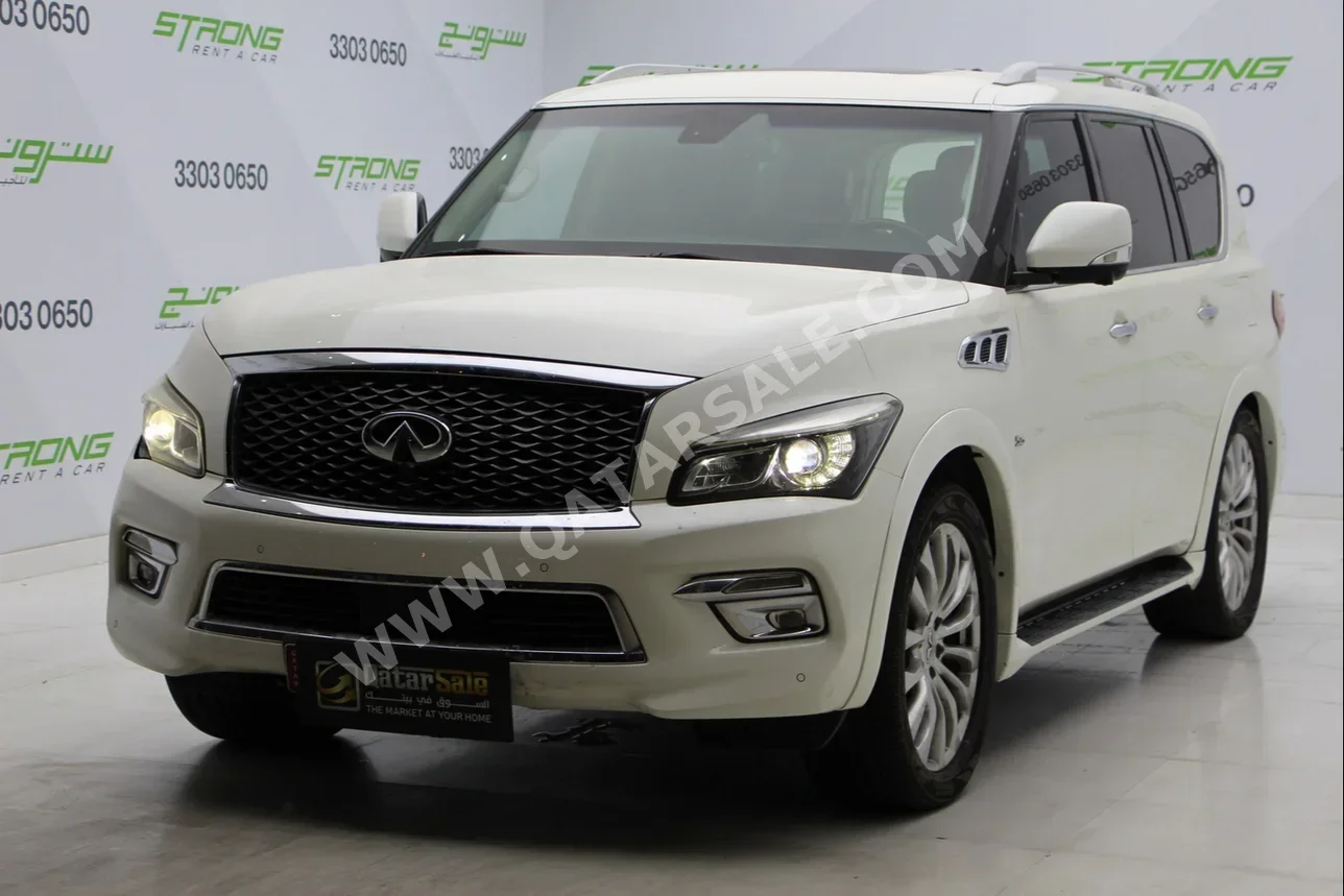 Infiniti  QX  80  2016  Automatic  245٬000 Km  8 Cylinder  Four Wheel Drive (4WD)  SUV  White