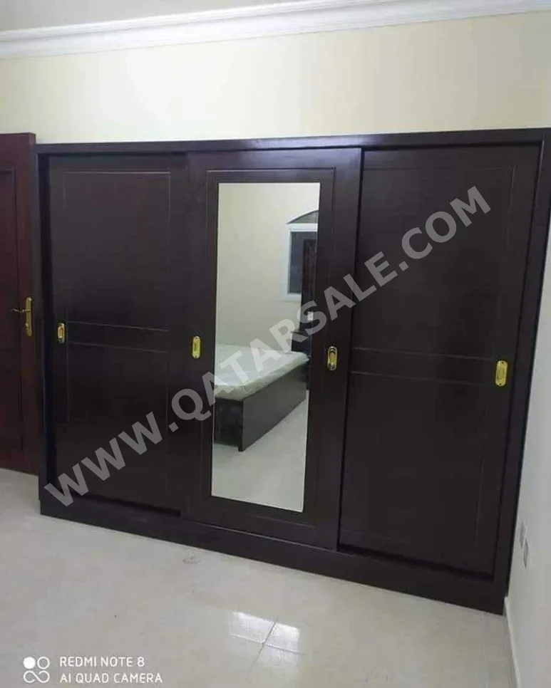 Wardrobes & Dressers Doha Furniture Brown Qatar 2022 Sliding Door 3
