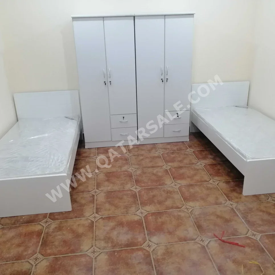 Bedroom Sets Single White Wood Industrial 2022 2 Pieces Set Qatar Design Qatar Low Profile