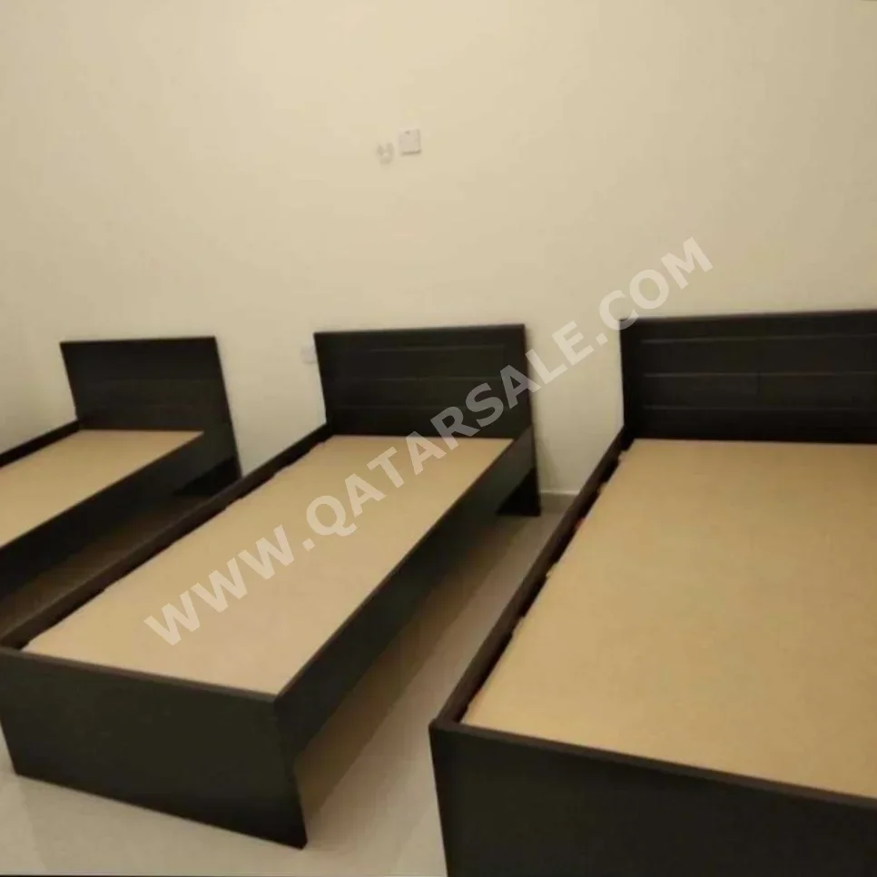 Beds - Single  - Brown  - Mattress Included  - With Bedside Table