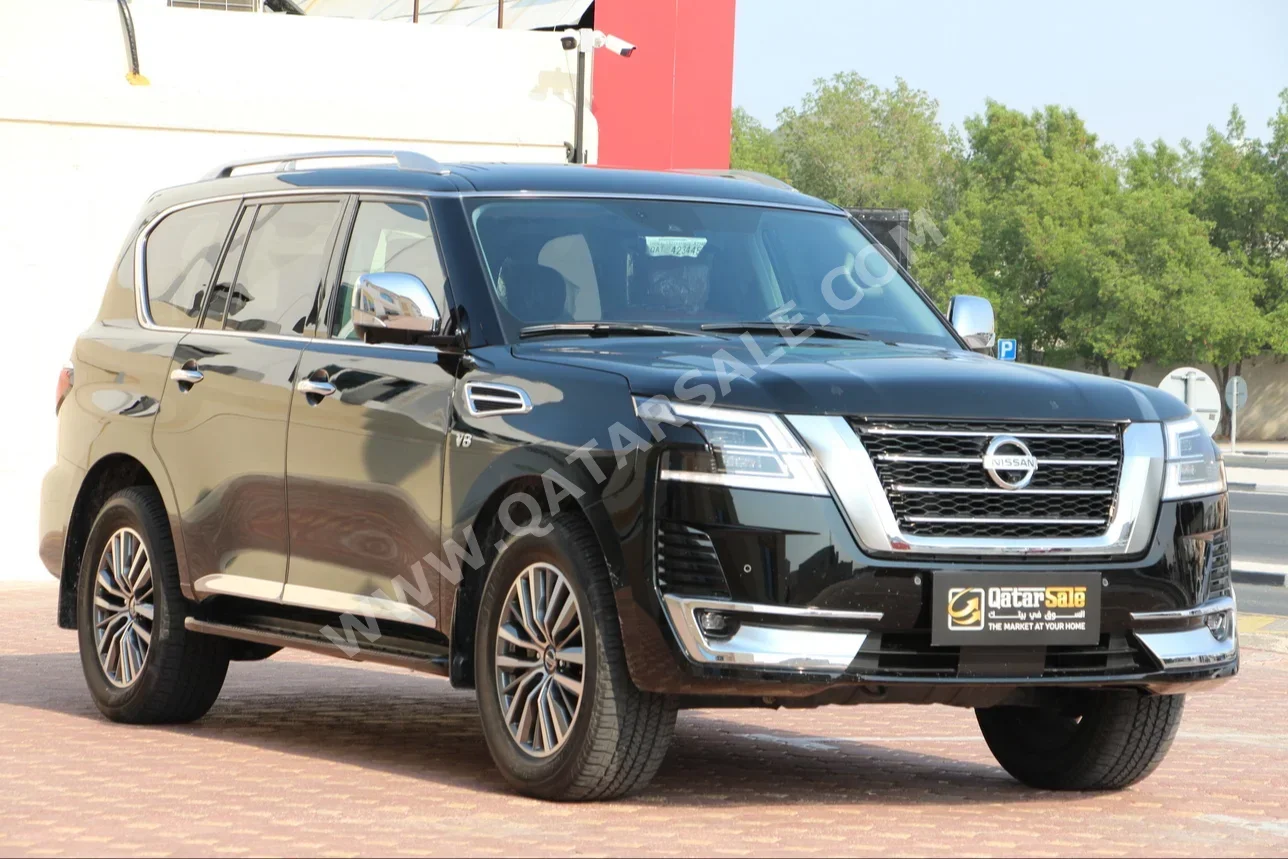  Nissan  Patrol  Platinum  2021  Automatic  13,000 Km  8 Cylinder  Four Wheel Drive (4WD)  SUV  Black  With Warranty