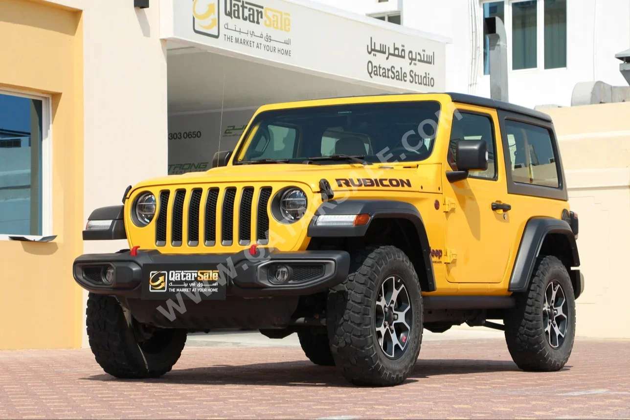 Jeep Wrangler Rubicon Yellow 2019 For Sale in Qatar