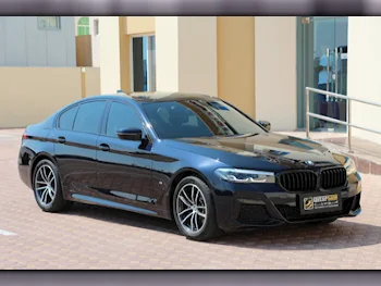 BMW  5-Series  520i  2021  Automatic  46,000 Km  4 Cylinder  Rear Wheel Drive (RWD)  Sedan  Dark Blue  With Warranty