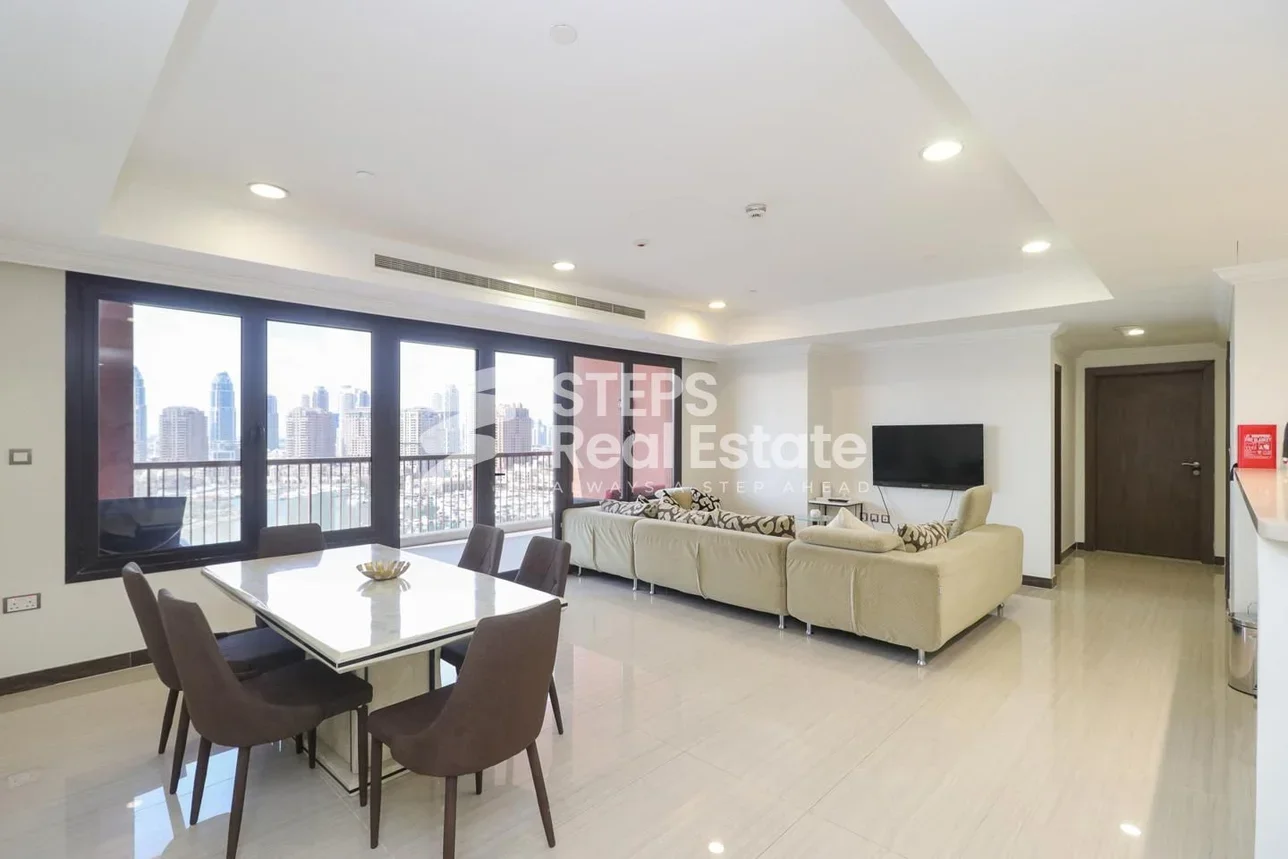 2 Bedrooms  Apartment  in Doha -  The Pearl  Fully Furnished