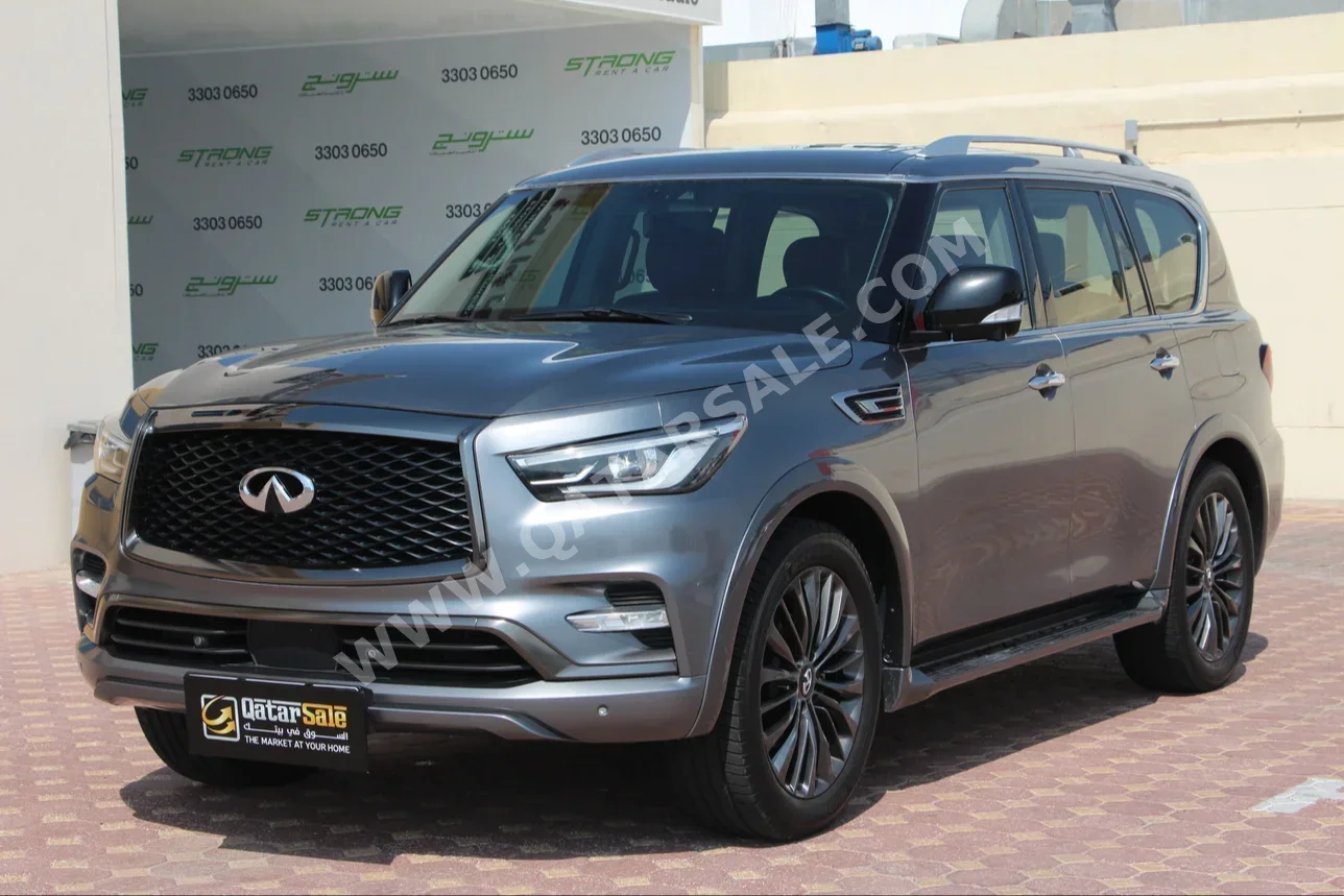 Infiniti  QX  80  2021  Automatic  112,000 Km  8 Cylinder  Four Wheel Drive (4WD)  SUV  Gray  With Warranty