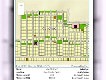 اراضي للبيع في لوسيل  -المساحة 400 متر مربع