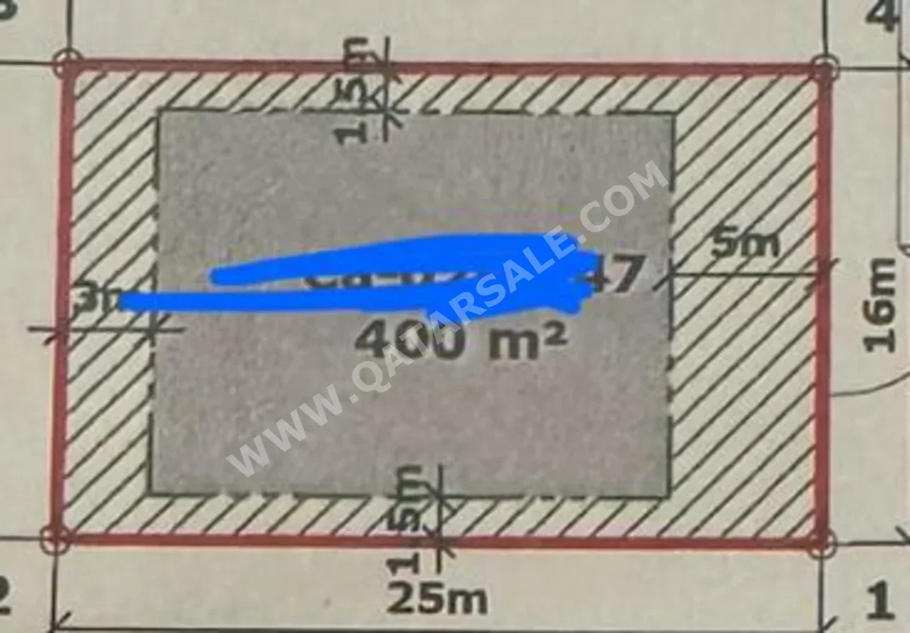 Lands For Sale in Lusail  -Area Size 400 Square Meter