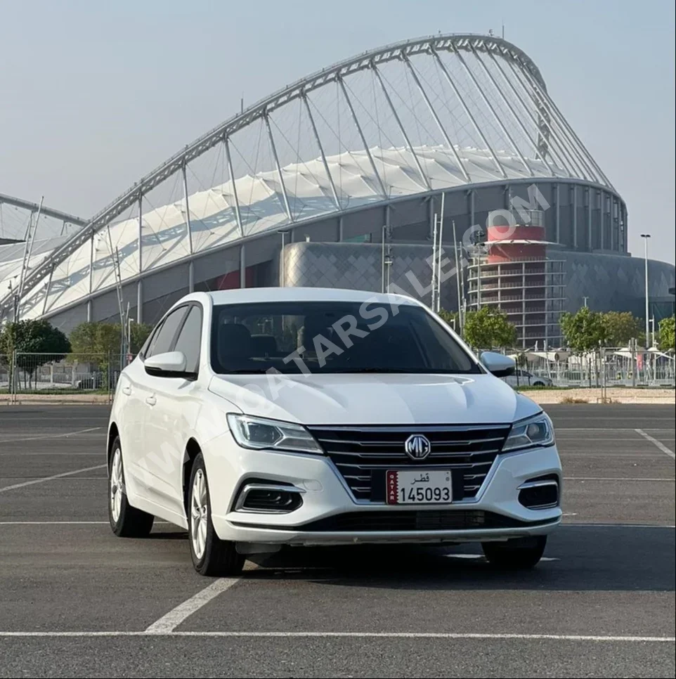 MG  5  2023  Automatic  57,000 Km  4 Cylinder  Front Wheel Drive (FWD)  Sedan  White  With Warranty