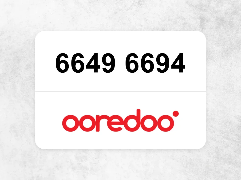 Ooredoo Mobile Phone  6649 6694