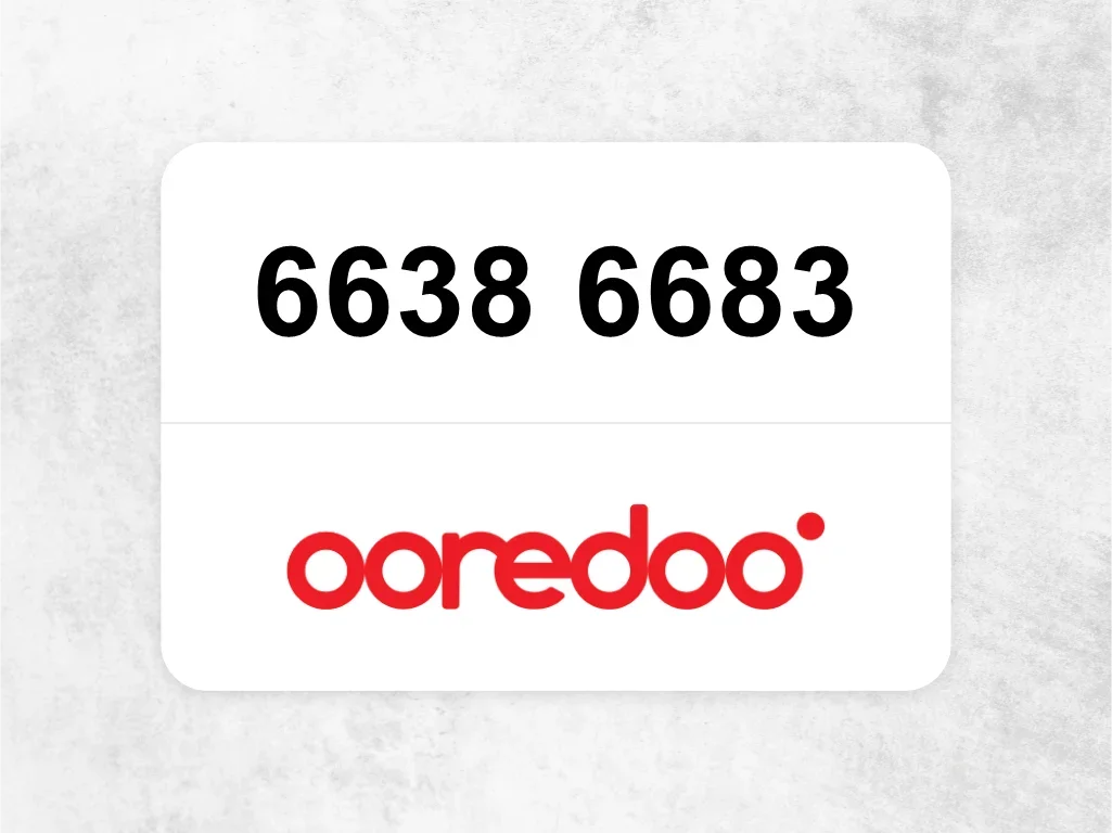 Ooredoo Mobile Phone  6638 6683