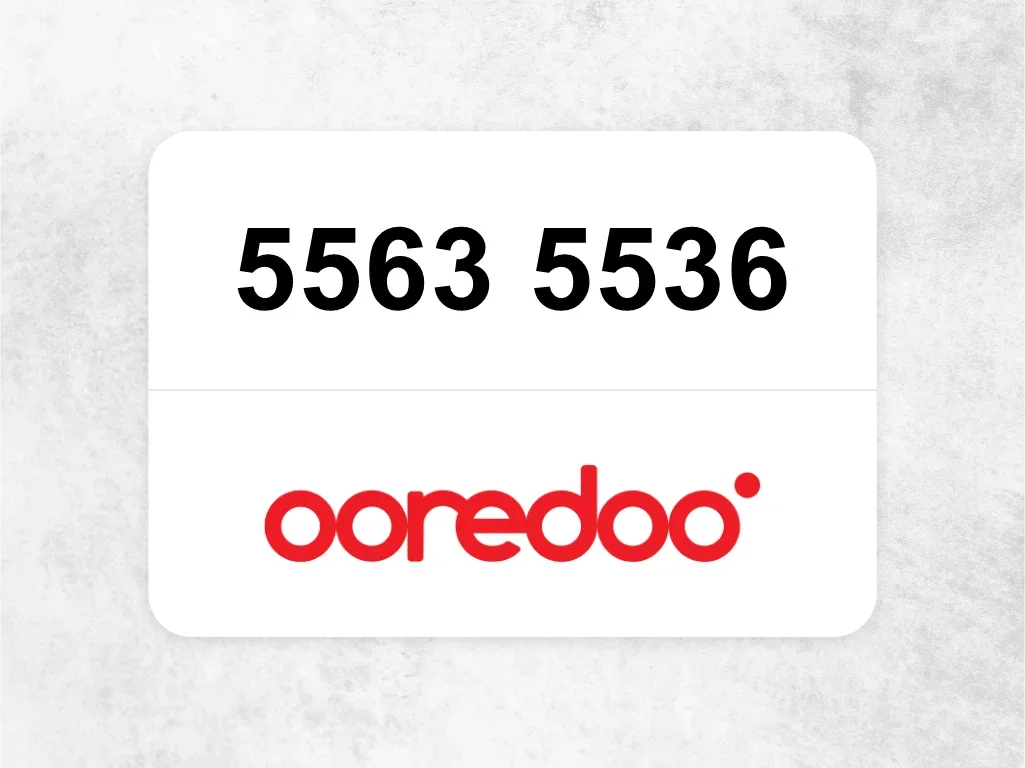 Ooredoo Mobile Phone  5563 5536