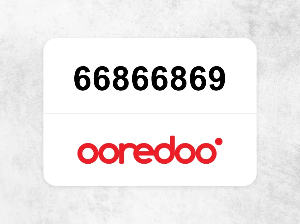 Ooredoo Mobile Phone  66866869