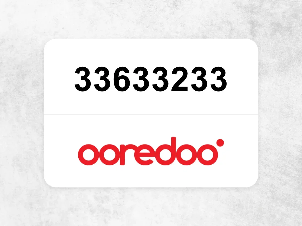 Ooredoo Mobile Phone  33633233