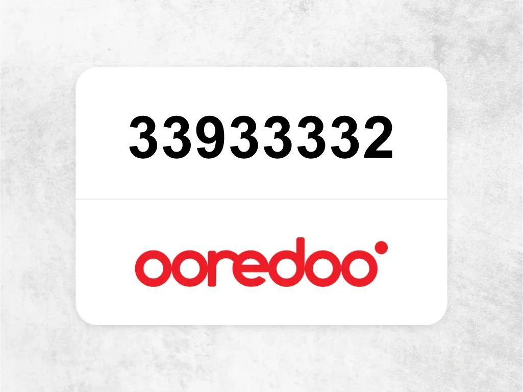 Ooredoo Mobile Phone  33933332